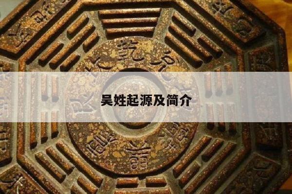吴姓起源及简介