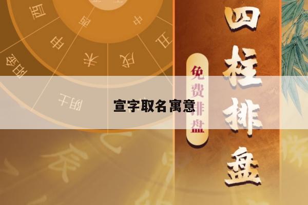 宣字取名寓意