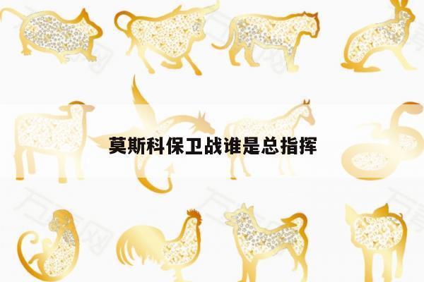 莫斯科保卫战谁是总指挥