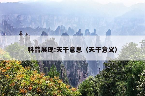 科普展现:天干意思（天干意义）