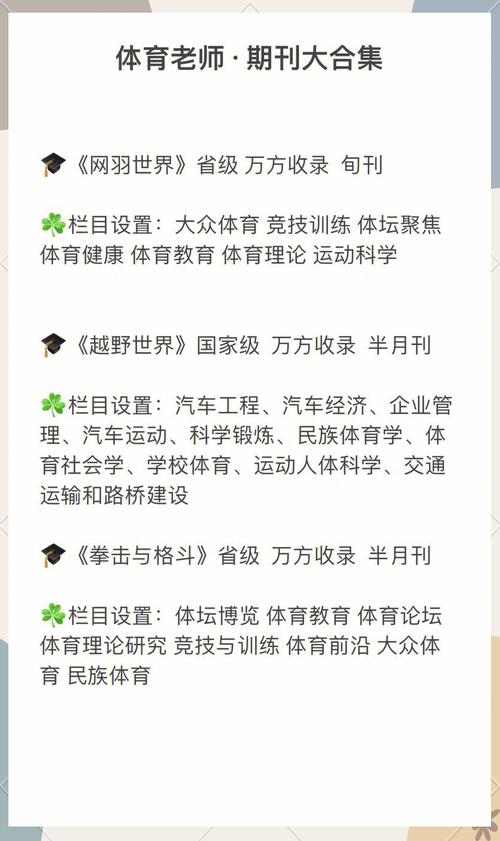 体育行业期刊,体育行业期刊有哪些
