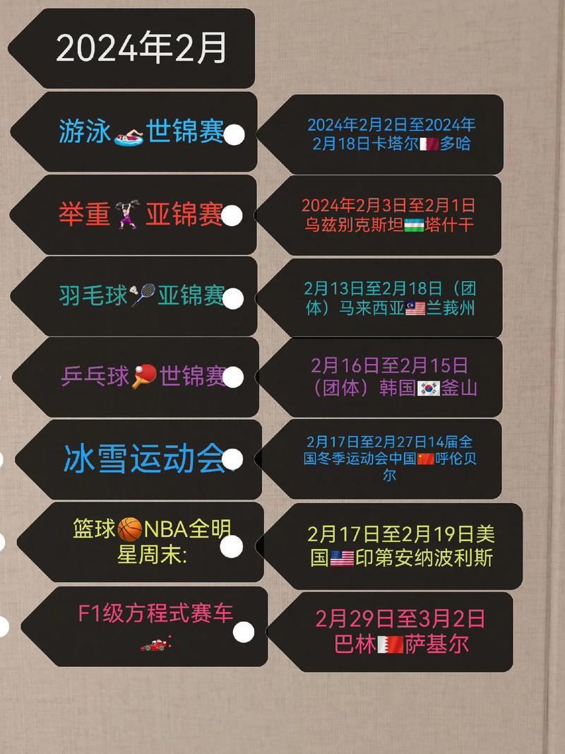 24年体育赛事,2024年体育赛事